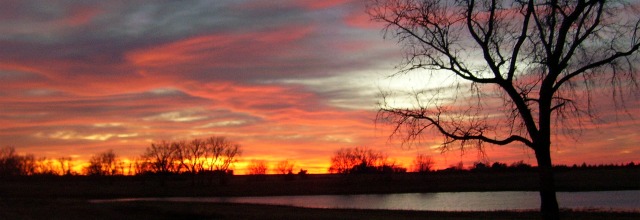 Plainville Township Lake at sunset